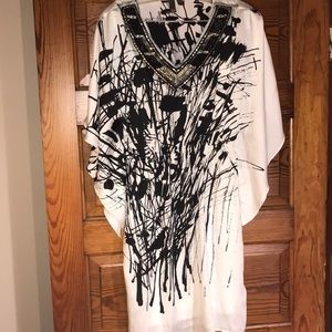 Serenade NY Tunic Dress Black White 8